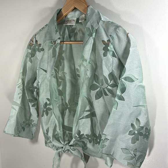 Banana Bay Fine‎ Resortwear Sage Green Coverup - Picture 1 of 6